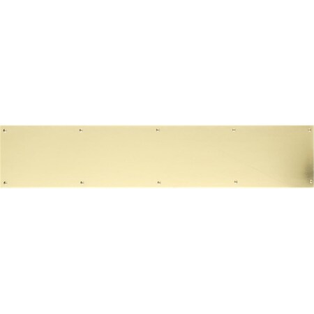 Brass Accents 6 in. x 30 in. Kick Plate Lifetime Polished Brass Magnetic Mount A09-P0630-PVDMAG